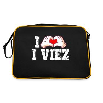 J'aime Viez - Sac Retro - noir/or - Dos