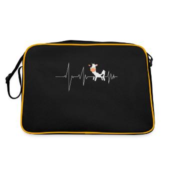 Kühe - Retro Tasche - Schwarz/Gold - Hinten