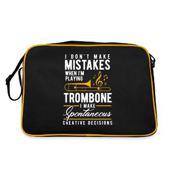 trombone - Retro Bag - black/gold - Back