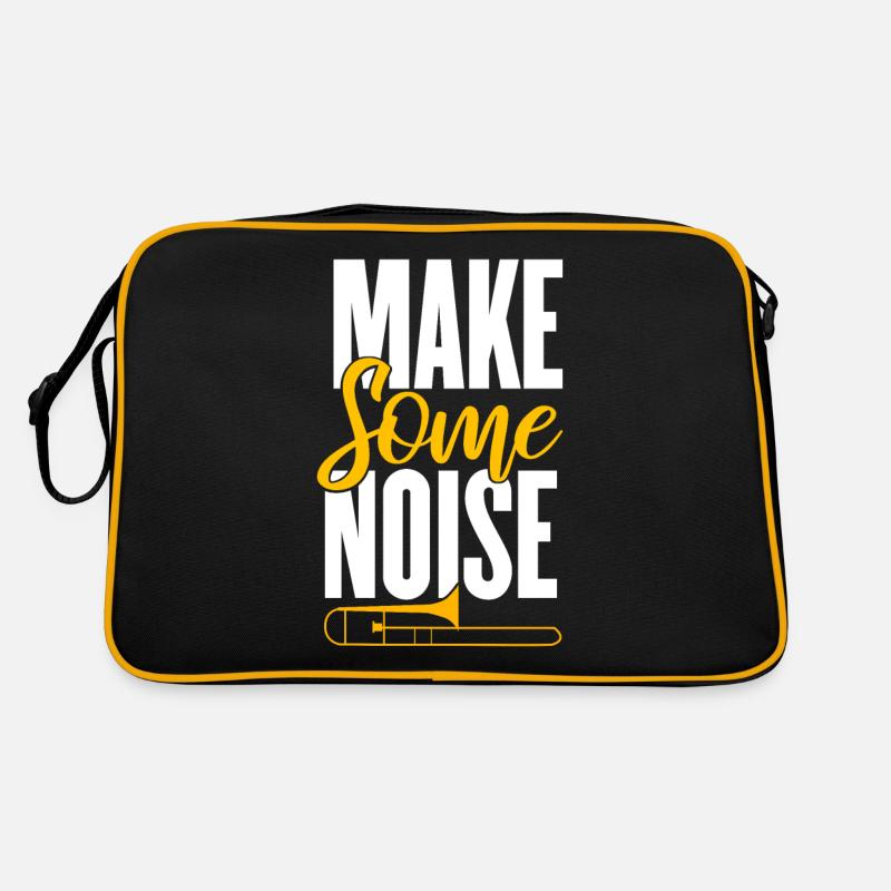 Posaune - Retro Tasche - Schwarz/Gold