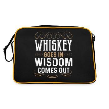 Whiskey Whisky Scotch Single Malt Bourbon Geschenk - Retro Tasche - Schwarz/Gold - Hinten