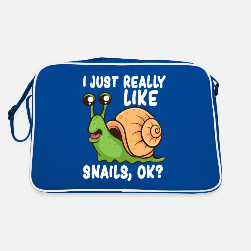 I Just Really Like Snails, Ok Funny Snail Lover Retro Bag