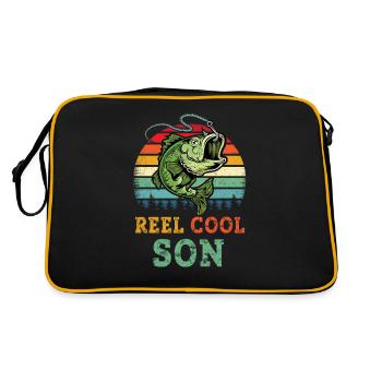 Cool Son Shirt - Fishing Son Shirt - Fisherman Sh - Retro Bag - black/gold - Back