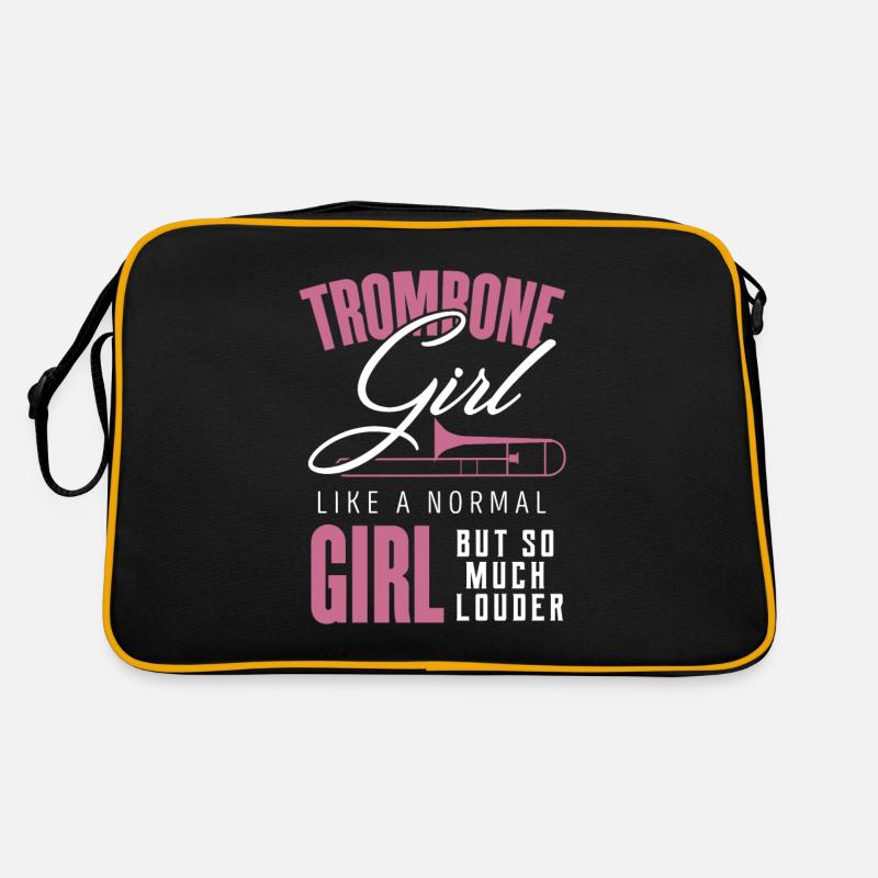 Posaune - Retro Tasche - Schwarz/Gold
