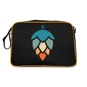 Vintage Hop - Bierbrauen - Hausbrauer - Retro Tasche - Schwarz/Gold - Hinten