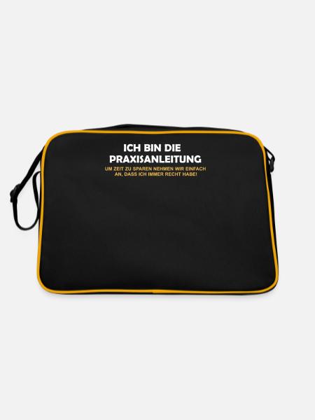 Praxisanleitung Immer Recht Geschenk Pflege - Retro Tasche - Schwarz/Gold