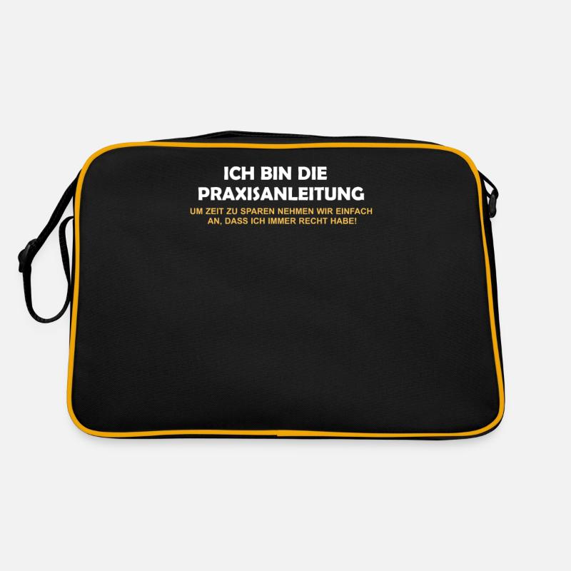 Praxisanleitung Immer Recht Geschenk Pflege - Retro Tasche - Schwarz/Gold