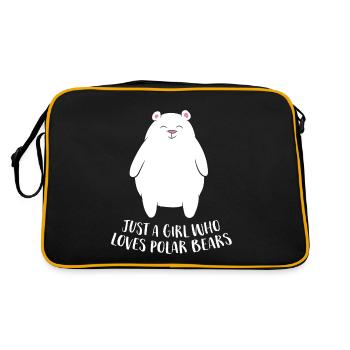 Seulement une fille qui aime les ours polaires doux - Sac Retro - noir/or - Dos