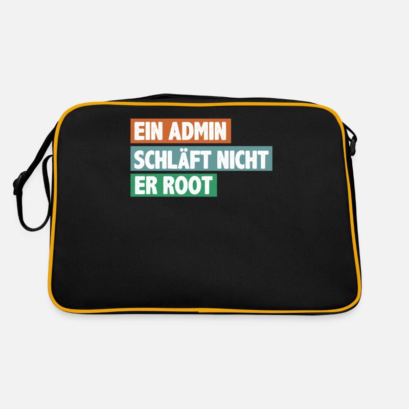 Admin Informatiker Informatik Administrator - Retro Tasche - Schwarz/Gold