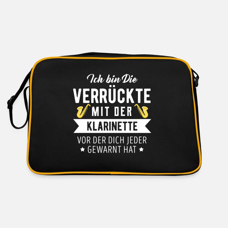 Klarinette - Retro Tasche - Schwarz/Gold