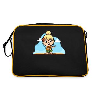 Hula Hawai fille avec bastrock Girarre Aloha - Sac Retro - noir/or - Dos