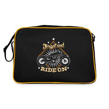 Forget and get on the motorcycle! - Retro Bag - black/gold - Back