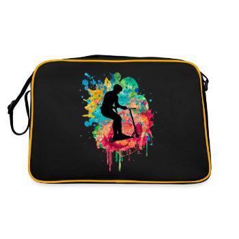 stuntscooter kickscooter scooter kick scooter eroller - Sac Retro - noir/or - Dos