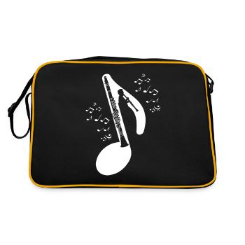 clarinette - Sac Retro - noir/or - Dos