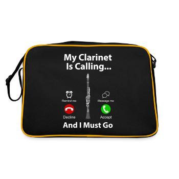 clarinette - Sac Retro - noir/or - Dos