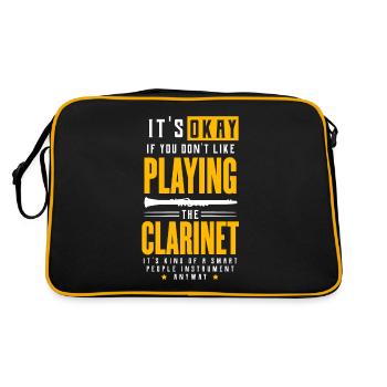 clarinette - Sac Retro - noir/or - Dos