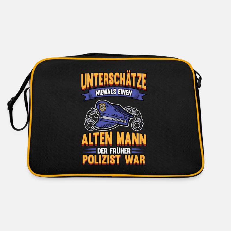 Lustig Polizei Cop Polizist Beruf Spruch Geschenk Retro Tasche