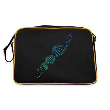 DNA double helix - Retro Bag - black/gold - Back