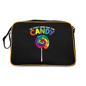 Candy Sweets I'm Just Here For The Candy - Retro Bag - black/gold - Back