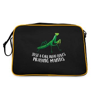 Just a Girl Who Loves Praying Mantis - Retro Bag - black/gold - Back