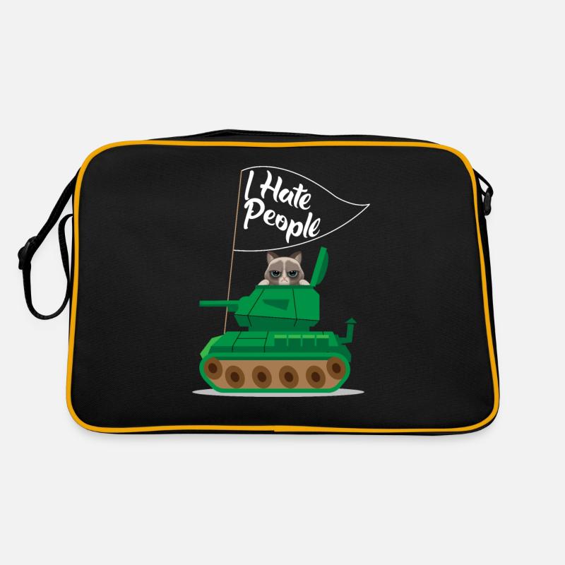 I Hate People Cat Tanks Funny I Hate People Sac Retro