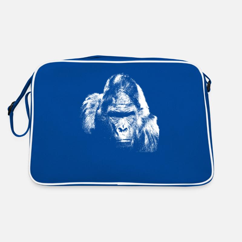 Gorilla silverback monkey Retro Bag