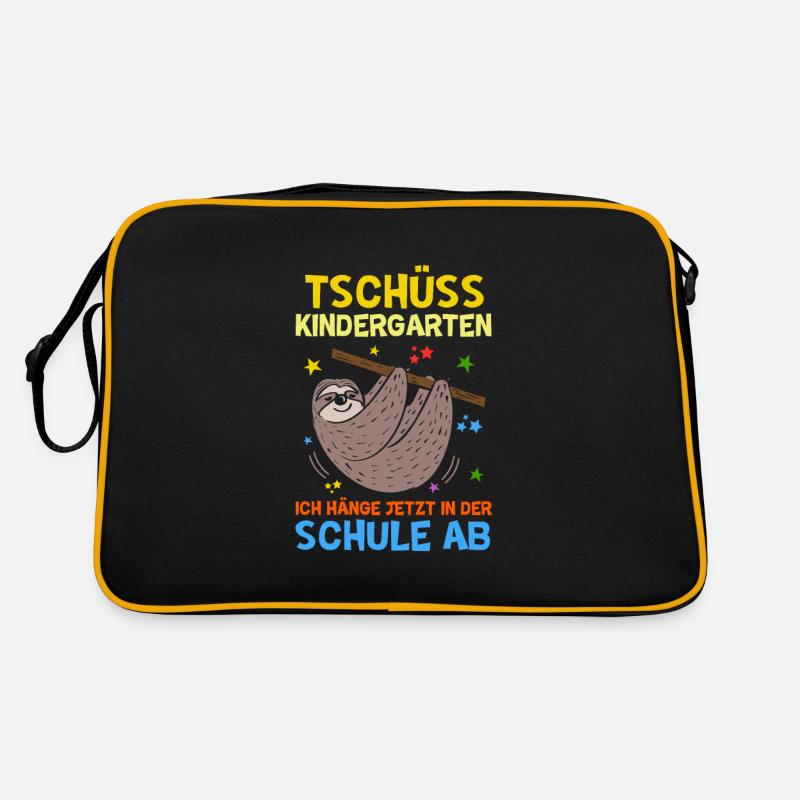 Tschüss Kindergarten - Einschulung Retro Tasche