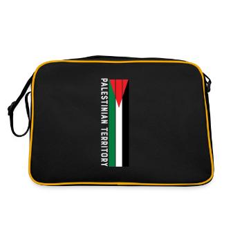 Territoire palestinien Couleur du pays en rayures - Sac Retro - noir/or - Dos