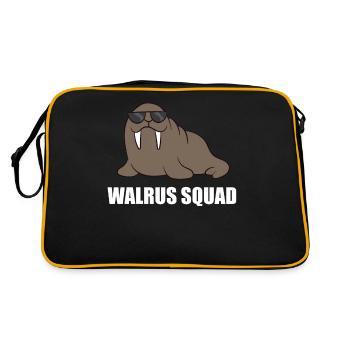 Funny Walrus Team Walrus Walrus Squad - Retro Bag - black/gold - Back