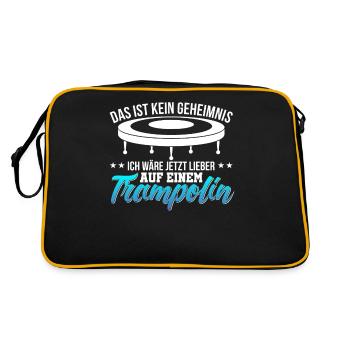 Trampolin - Retro Tasche - Schwarz/Gold - Hinten