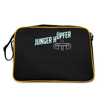 Trampolin - Retro Tasche - Schwarz/Gold - Hinten