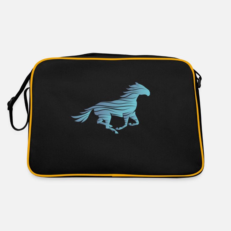 Pferd Reiten Reiterin Mädchen Retro Tasche