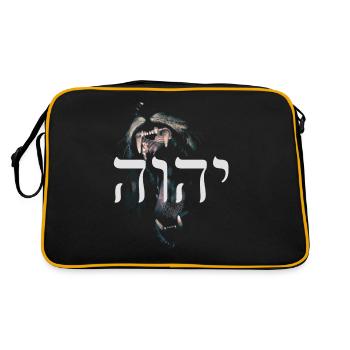 Israël Dieu Torah hébreu Lion de Juda cadeau - Sac Retro - noir/or - Dos