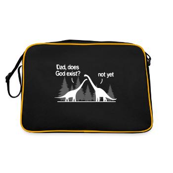 Papa Dieu existe-t-il? Pas encore. Athéisme athée - Sac Retro - noir/or - Dos
