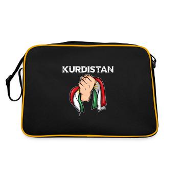 Kurdistan fierté du drapeau kurde - Sac Retro - noir/or - Dos