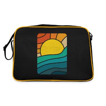 Mer Soleil Rayon de soleil Lumière du Soleil - Sac Retro - noir/or - Dos