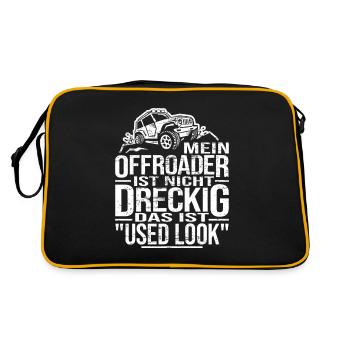Offroad Offroader Geländewagen 4x4 - Retro Tasche - Schwarz/Gold - Hinten
