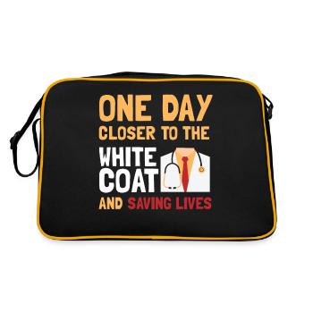 Cadeau pour les étudiants en médecine en blouse blanche - Sac Retro - noir/or - Dos
