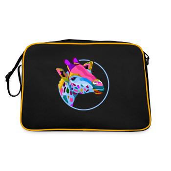 Girafe amour motif tache costume vintage rétro - Sac Retro - noir/or - Dos