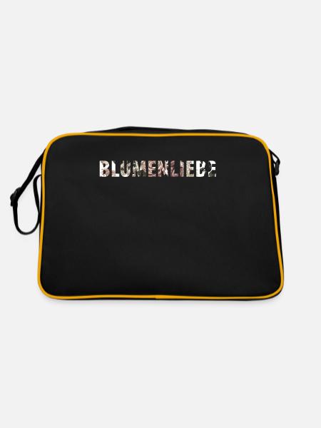 Florist Floristin - Retro Tasche - Schwarz/Gold - Hinten
