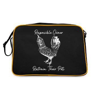 BDSM mari bite cage mâle chasteté - Sac Retro - noir/or - Dos