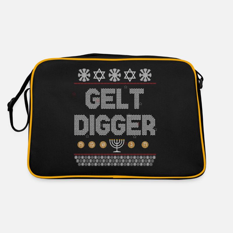 Funny Gelt Digger Chanukah Hanukkah Gold Digger Gi Retro Tasche