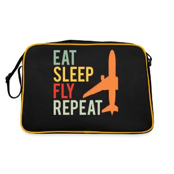 Pilote Aviation avion volant disant cadeau - Sac Retro - noir/or - Dos