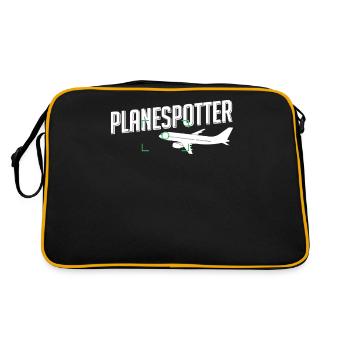 Planespotter - Retro Tasche - Schwarz/Gold - Hinten