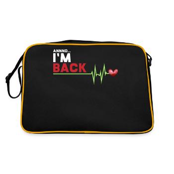 Annnd je suis de retour - Survivant de crise cardiaque hilarant - Sac Retro - noir/or - Dos