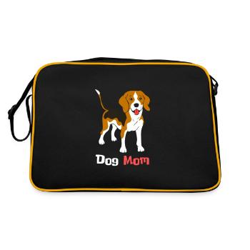 Chiens maman mignon design mignon - Sac Retro - noir/or - Dos