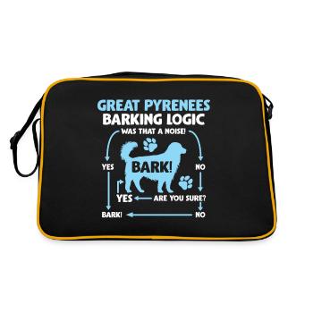 Logic of the Barking Pyrenean Mountain Dog - Retro Bag - black/gold - Back