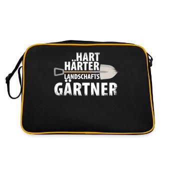 Landschaftsgärtner Galabau Geschenk - Retro Tasche - Schwarz/Gold - Hinten