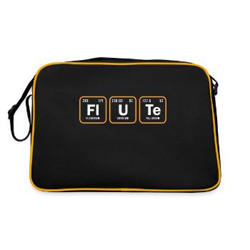 Flûte - Sac Retro - noir/or - Dos