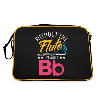 Flûte - Sac Retro - noir/or - Dos